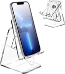 Support Universel De Tablette/Téléphone 4-12,9"",Support Tablette Bureau Réglable Compatible Avec Iphone 16/Pro/Pro Max/Plus,Ipad 10.2 10th/2022,Ipad Pro 11/12.9 2022/10.5/9.7,Transparent