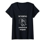 Womens Concepts of Sending Prayers V-Neck T-Shirt