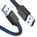 Câble USB 3.0 A vers A Mâle 3M,Câble USB 3.0 Mâle vers Mâle Cordon USB double extrémité pour refroidisseur d'ordinateur portable(Q108)