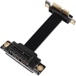 Câble d'extension PCIE 90° PCI Express 3.0, 1 x mâle vers femelle, câble de connexion sans fil pour carte réseau, carte son (5 cm, fente 90° Up) (5 cm)