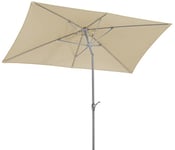 Schneider Parasol Porto Naturel 300 x 200 cm rectangulaire 643-02 Armature en acier Toile polyester 6,7 kg