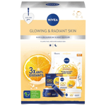 Nivea Q10 Energy Glowing Radiant Skin Day Night Cream Face Mask 3Pcs Gift Set