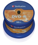 Verbatim – DVD-R, 16x, 4.7 GB/120 min, 50-pack spindel, AZO (43548)