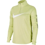 NIKE Midlayer QZ Swoosh Run Sweatshirt - Limelight/White, Medium