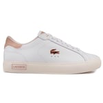 Lacoste Womens Powercourt Trainers - White Leather - Size UK 3