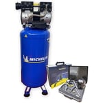 MICHELIN Compresseur 50 litres 1 CV vertical silencieux avec valise accessoires