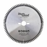 DIAMWOOD - Lame de Scie Circulaire Bois Alu HM Finition pour Scie à Onglet Découpe Parfaite Diamètre 255 mm 80 Dents Trapézoïdales Plates Négatives