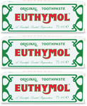 Euthymol Original Toothpaste 75ml | Fluoride-Free | Oral Hygiene X 3