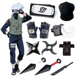 Jul Halloween Kakashi Tillbehör Naruto Handskar Kunai Mask Ninja Väska Uchiha Vantar Anime Action Figur Prop Stuff Barnleksak