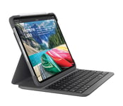 Logitech Slim Folio Pro - tastatur og folioveske - QWERTZ - Tysk Inn-enhet