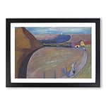 Big Box Art Prerow Station by Marianne Von Werefkin Framed Wall Art Picture Print Ready to Hang, Black A2 (62 x 45 cm)