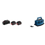 Bosch Professional 18V System Set de Batteries (2X Batteries ProCORE18V 5.5Ah + Chargeur Rapide Gal 1880 CV, dans boîte Carton) & Professional 18V System Multi-Chargeur Rapide Gal 18V6-80