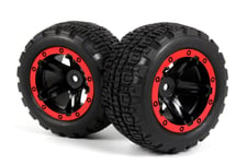 BLACKZON Slyder ST Wheels/Tires Assembled (Black/Red)