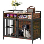 Vevor - Cage pour Chien 1041x599x919 mm Meuble Cage Chien en Bois Moderne Interieur Multi-usages avec Double Porte et Cubes de Stockage pour Chiens