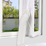 COVVY Universal Window Seal for Portable Air Conditioner and Tumble Dryer,for Mobile Air Conditioning Unit to Stop Hot Air,Air Exchange Guards with Zip and Strong Hook Tap (560 cm)