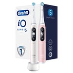 Oral B iO Series 6 Duo Electric Toothbrush, White & Light Pink