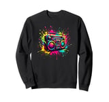 Splash Art Boombox Old School 80s Music Hip Hop Sweatshirt