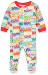 Amazon Essentials Marvel Unisex Babies' Pyjama Sleep Sets, Marvel Holiday Bricks - Sleep & Play, 0 Months