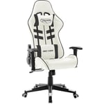 Vidaxl - Chaise de jeu Blanc et noir Cuir artificiel White and black