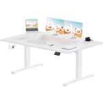 Devoko Bureau Assis Debout Électrique 140 x 60cm, Bureau Réglable en Hauteur de 71 cm à 119 cm avec 2 Hauteurs Mémorisables pour Bureau(Blanc, 140cm)