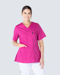 Almedahls Cerise V-blus Dam Rosa. XXS