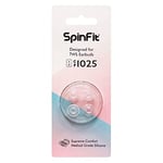 SpinFit CP1025 for True Wireless Earbuds Fits Jabra 75T, Galaxy Buds 2 & More - Medical Grade Silicone Patented Replacement Ear Tips(2 Pairs) (for Nozzle Diameter from 4-5.5mm) (M/S)