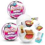 5 Surprise Mini Brands Foodie Series 2 (2 Pack) Mystery Capsule Real Miniature Brands Collectable Toy, Collectibles, Fast Food Toys and Shopping Accessories