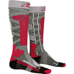 X-Socks Ski Rider 4.0 - Chaussettes ski femme Stone Grey Melange / Pink 39 - 40