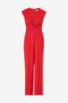 Calvin Klein - Jumpsuit Scuba Crepe Twist Front - Röd