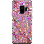 Samsung Galaxy S9 Transparent Mobilskal Glitter