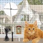 PUWOWYE Filet Chat Balcon, 6x3m Filet de Protection Chat, Grillage Chat pour Balcon, Terrasse et Lucarnes