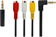 Jack 3,5 Mm Vers Rca Femelle, Av Cable, Cable Adaptateur Tv,Câble Mâle Vers Fiche Mâle 3Rca Pour Câble Audio Stéréo Aux Pour Smartphones, Mp3, Tablet