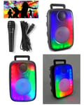 ENCEINTE SONO PORTABLE PARTY BLUETOOTH 150W MOBILE USB TWS LED RGB MSD RADIO FM + MICROPHONE DYNAMIQUE