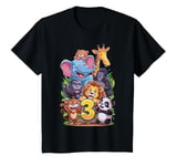 Youth 3nd Birthday Zoo Animals Boy Girl I’m 3 Animal Park T-Shirt