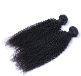 12A BRAZILIAN VIRGIN HUMAN HAIR KINKY CURLS 22+22INCH NATURAL 1B# 200g FAST SHIP