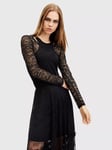 AllSaints Nori Lace Bodysuit, Black