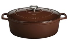 Cocotte en fonte émaillée ovale 33 cm 7.1L chocolat sublime INVICTA CHASSEUR