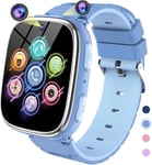 Montre Connectée Enfant - Smartwatch Telephone Garçon Fille Avec Appel, Jeux, Pédomètre, Musique, Appareil Photo, Lampe, Reveil, Smart Watch Intelligente Pour Kids 3-12 Ans Cadeau (Bleu)[X786]