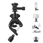 TELESIN 360° Rotatable Handlebar Mount Cycling Clamp Clip for GoPro Hero 13 12 11 10 9 8 7 6 Max, Insta360 X4 X3, DJI Osmo, Bike Motorcycle Rearview Mirror Tube Boat Holder Attachment Accessories