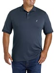 Nautica Men's Classic Fit Short Sleeve Solid Soft Cotton Polo Shirt, Navy, XXXL