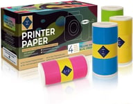 Papier autocollant coloré pour imprimante thermique PeriPage A6/Paperang P1 P1/Poooli Imprimante Papier pour mini imprimante 57x30 mm (couleur)