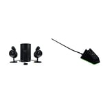 Razer No mmo Pro - 2.1 Gaming Speaker Systen THX Certified Premium Audio, Black & Mouse Dock Chroma - Charging Station with RGB Lighting for DeathAdder V2 Pro, Viper Ultimate, Basilisk Ultimate, Black