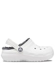 Crocs Kids Classic Lined Clog Sandal - White, White, Size 10 Younger