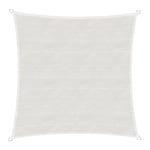 Windhager Voile d'ombrage Capri | Blanc | Carré | Tissu HDPE Enduit | 5 x 5 m, 225 g/m² | Protection Solaire pour terrasse, Balcon ou Piscine | Corde de Fixation Incluse | indéchirable, Lavable