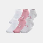 Chaussettes basses Under Armour Essential unisexes (lot de 6 paires) Rose Elixir / Rose Elixir / Rose S