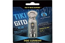 Nitecore Mixte Tikigitdb Lampe de poche phosphorescente, Bleu, Lg : 55mm - Dia-Tête 14,7mm EU