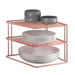 Metaltex - Porte-Assiettes Angle 2 Niveaux - PALIO Copper