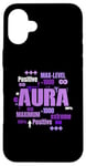 Coque pour iPhone 16 Plus Graphique violet Max Aura Purple Color