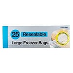 St@llion Plastic Large Resealable Food Storage & Freezer Bags Zip Air Tight Zipper Bag (25 Pieces)