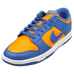 Nike Dunk Low Retro Mens Fashion Trainers in Orange Blue - 8 UK